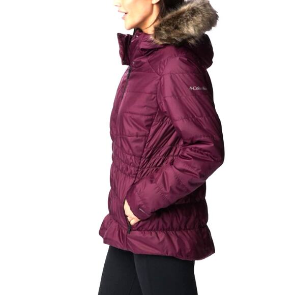 Columbia Sparks Lake II Women's Puffer Jacket with Hood-Medium-Marionberry-NWT - Picture 11 of 11